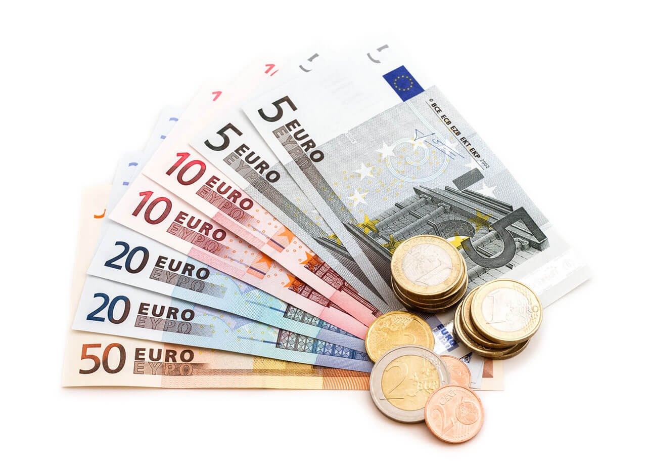 Bargeld: Euro-Geldscheine und Münzen