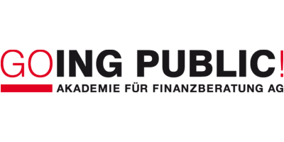 Going Public! Logo mit transparentem Hintergrund